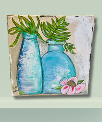 Herbs from the Garden 8 x 8 (Acrylic & Ink)