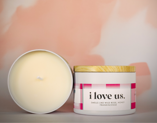 "I Love Us" Fun Soy Candle
