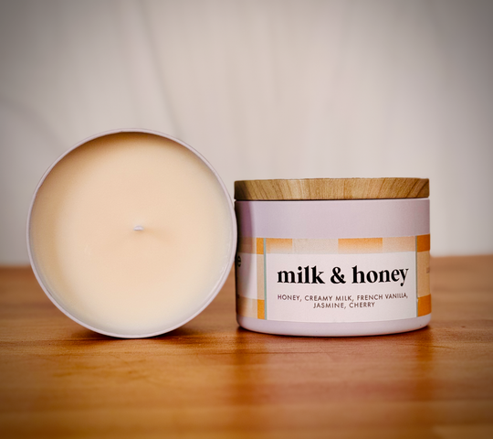 Milk & Honey Scented Soy Candle